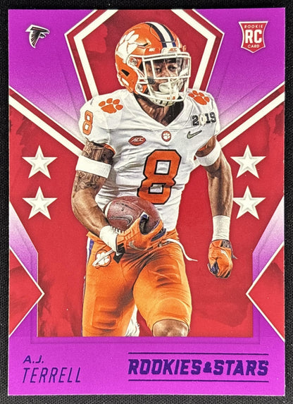 A.J. Terrell 2020 Panini Rookies & Stars Purple Falcons front