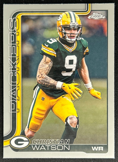 Christian Watson 2025 Topps Chrome Packers Default Title Sports Trading Cards