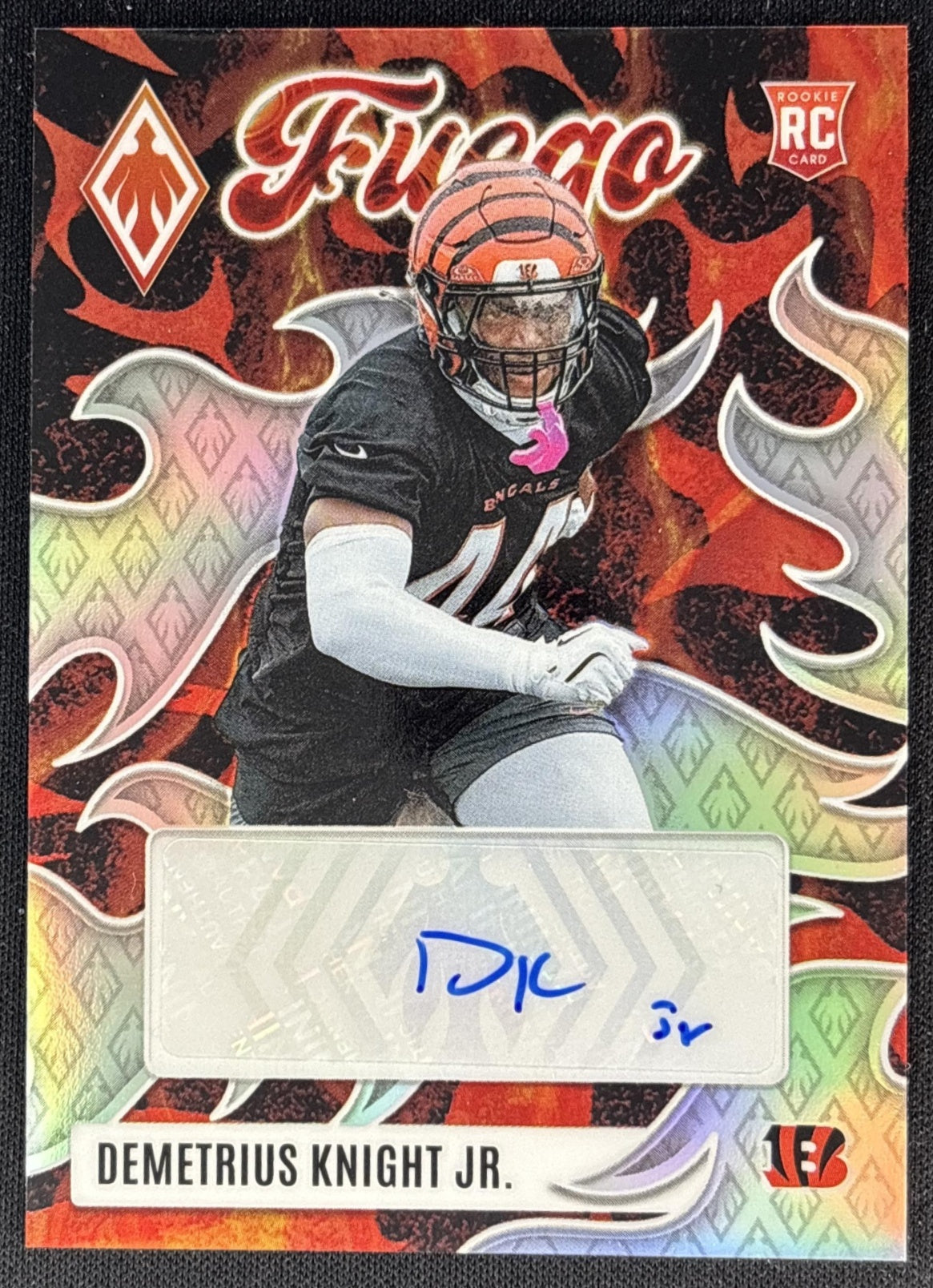Demetrius Knight Jr. 2025 Panini Phoenix Fuego Signatures Bengals