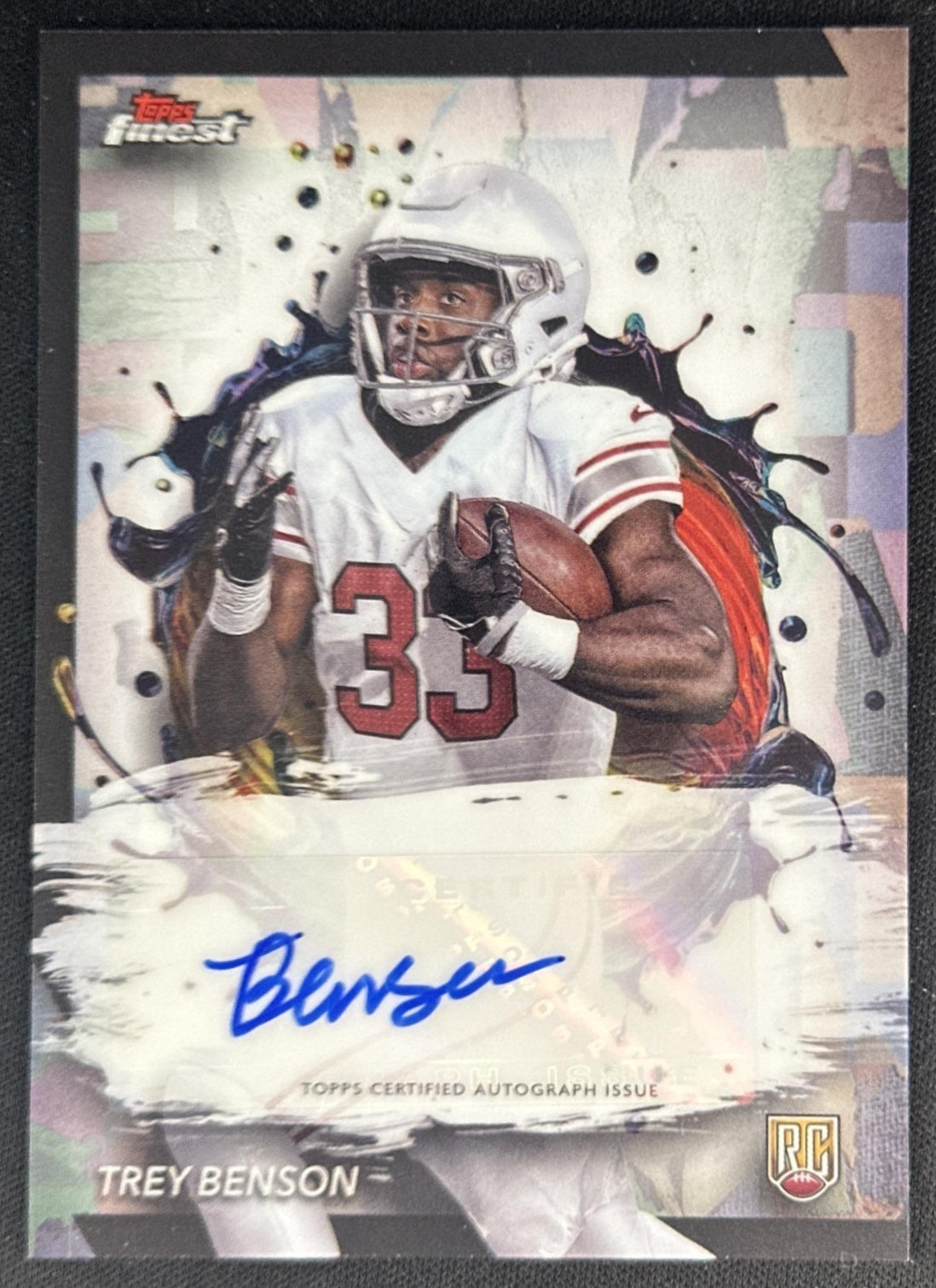 Trey Benson 2024 Topps Finest Rookie Auto Cardinals Sports Trading Cards