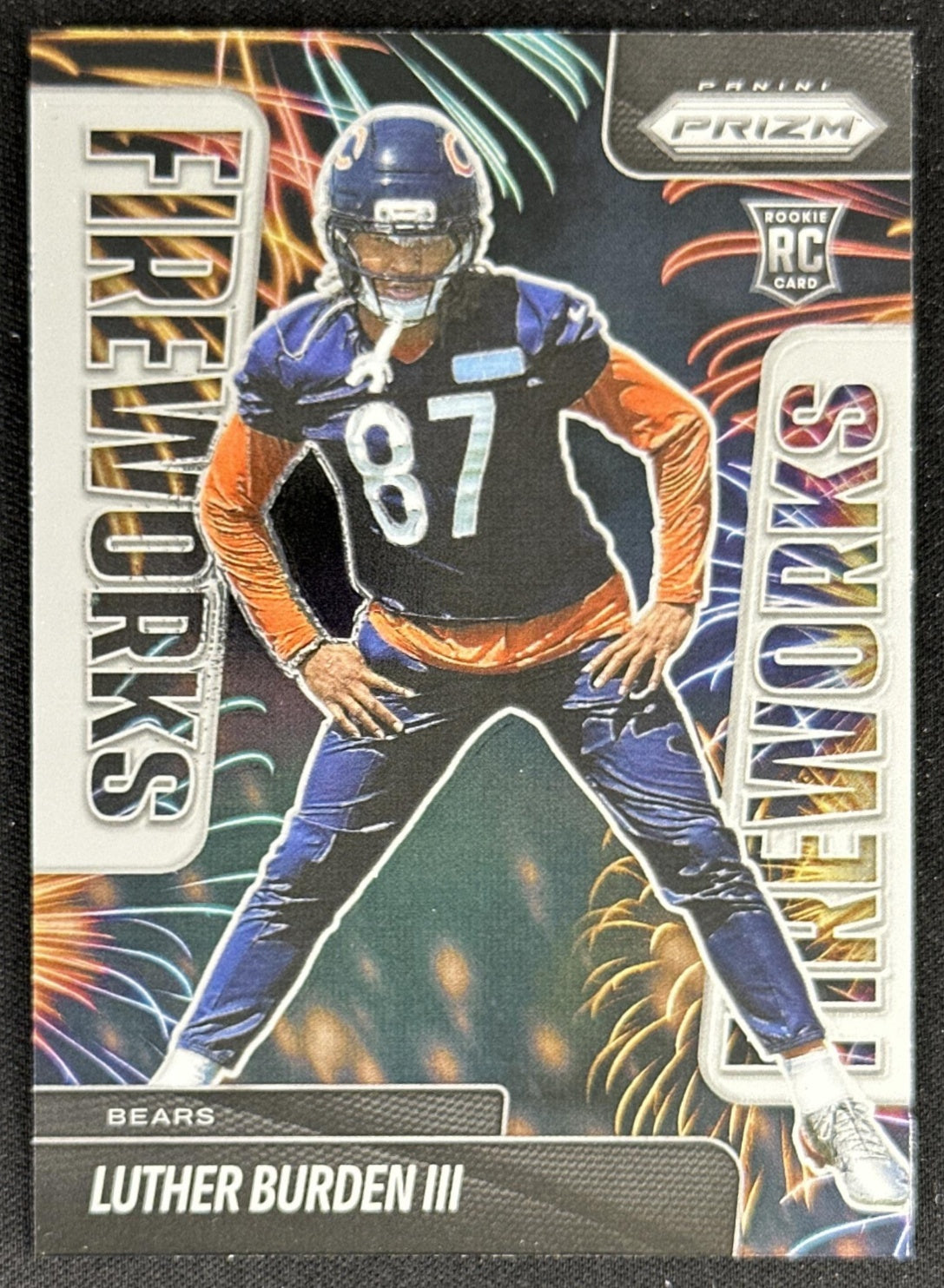 Luther Burden III 2025 Panini Prizm Fireworks Bears