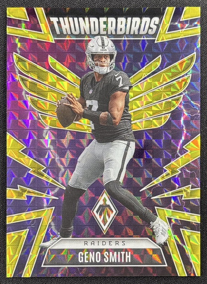 Geno Smith 2025 Panini Phoenix Thunderbirds Yellow Pyramids Prizm /149 Raiders