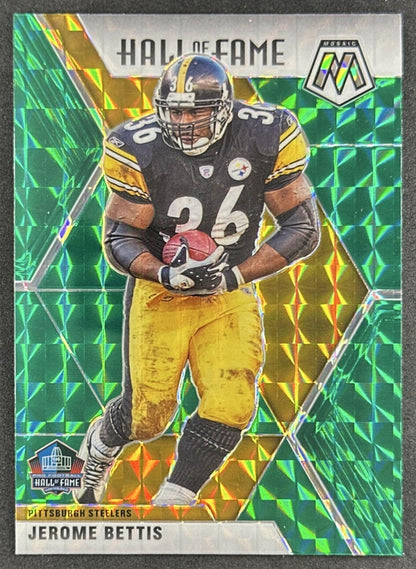 Jerome Bettis 2020 Panini Mosaic Prizm Green Steelers Sports Trading Cards