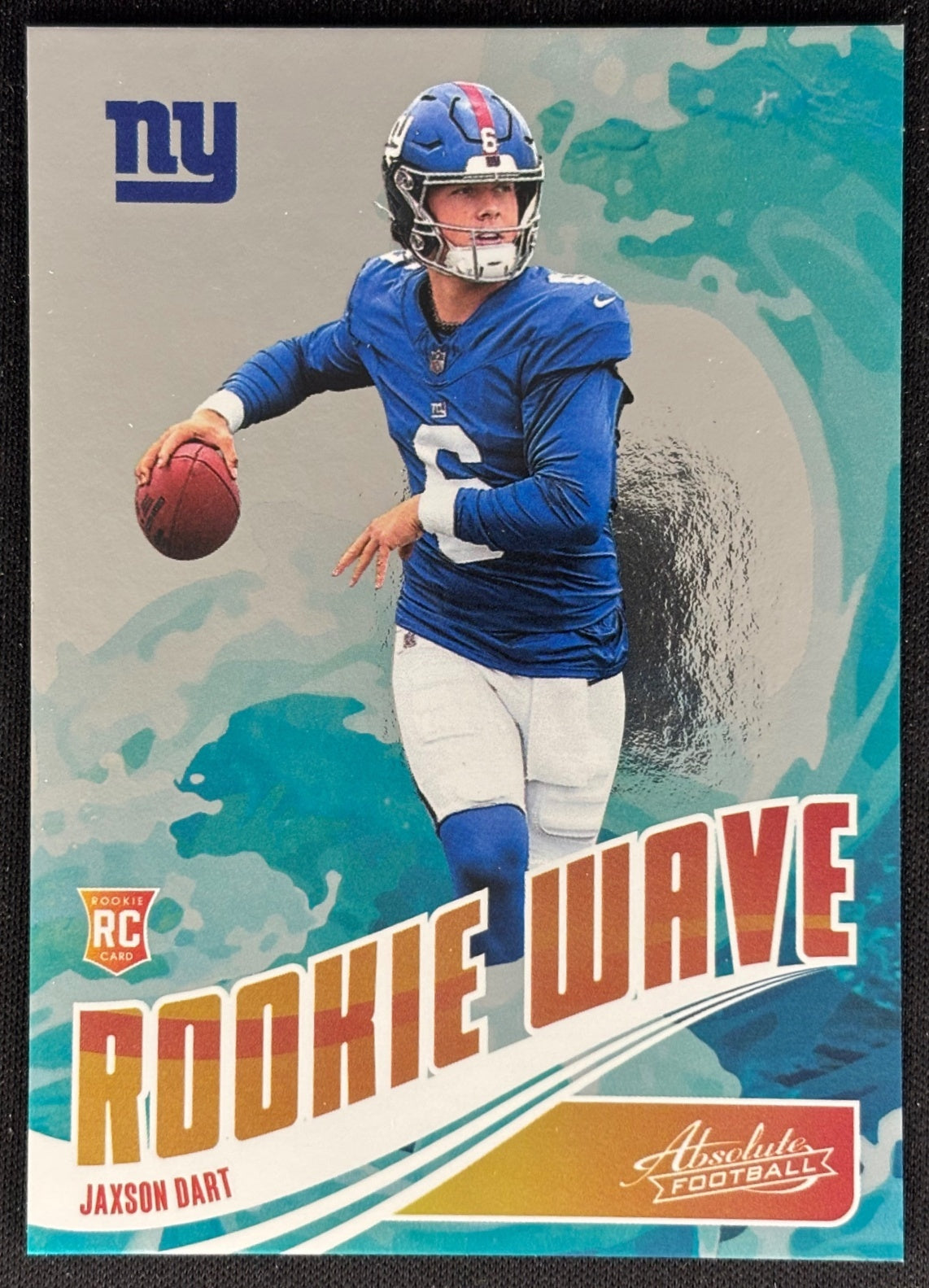 Jaxson Dart 2025 Panini Absolute Rookie Wave Giants Sports Trading Cards
