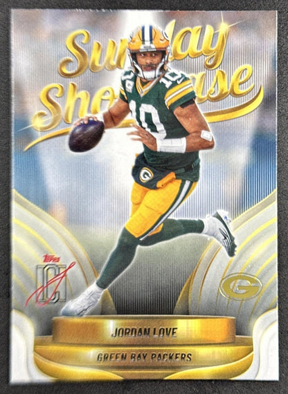 Jordan Love 2025 Topps Signature Class Sunday Showcase Packers Front