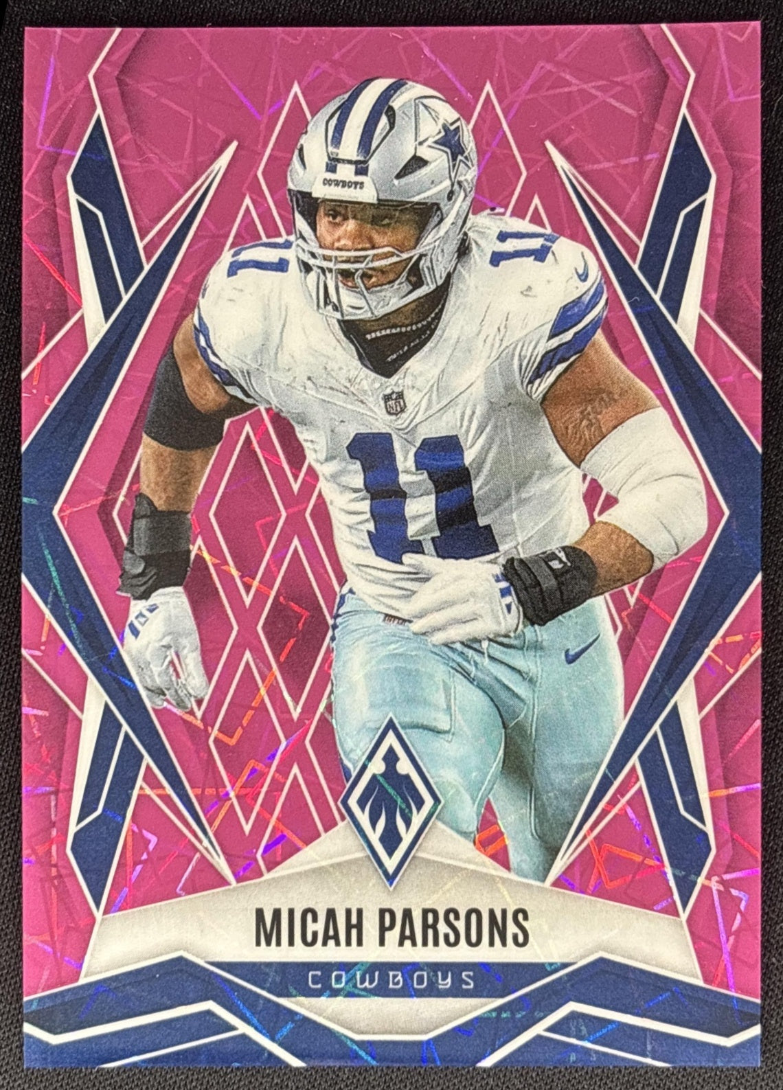 Micah Parsons 2025 Panini Phoenix Pink Lazer Prizm /149 Cowboys Sports Trading Cards