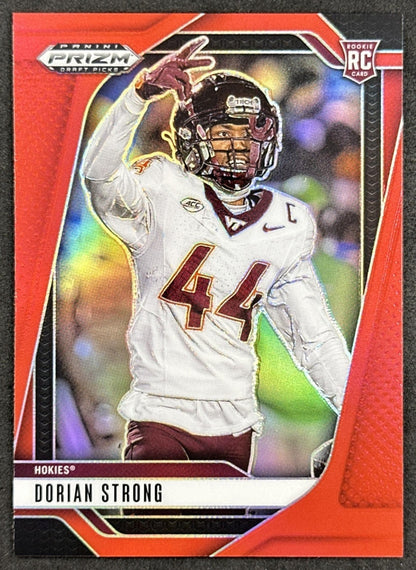 Dorian Strong 2025 Panini Prizm Draft Picks Red /399 Hokies front