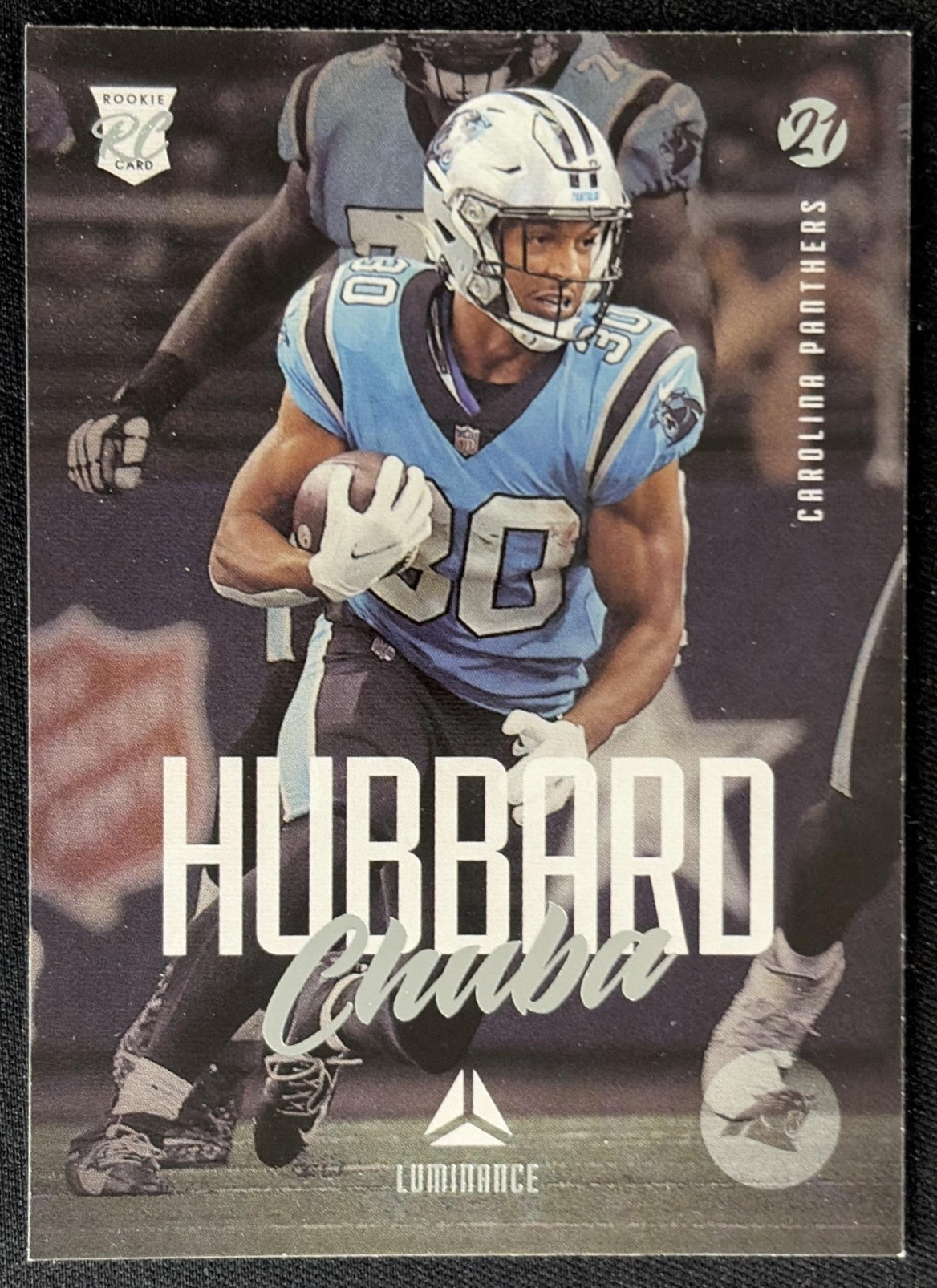 Chuba Hubbard 2021 Panini Chronicles Luminance Update Rookies Panthers