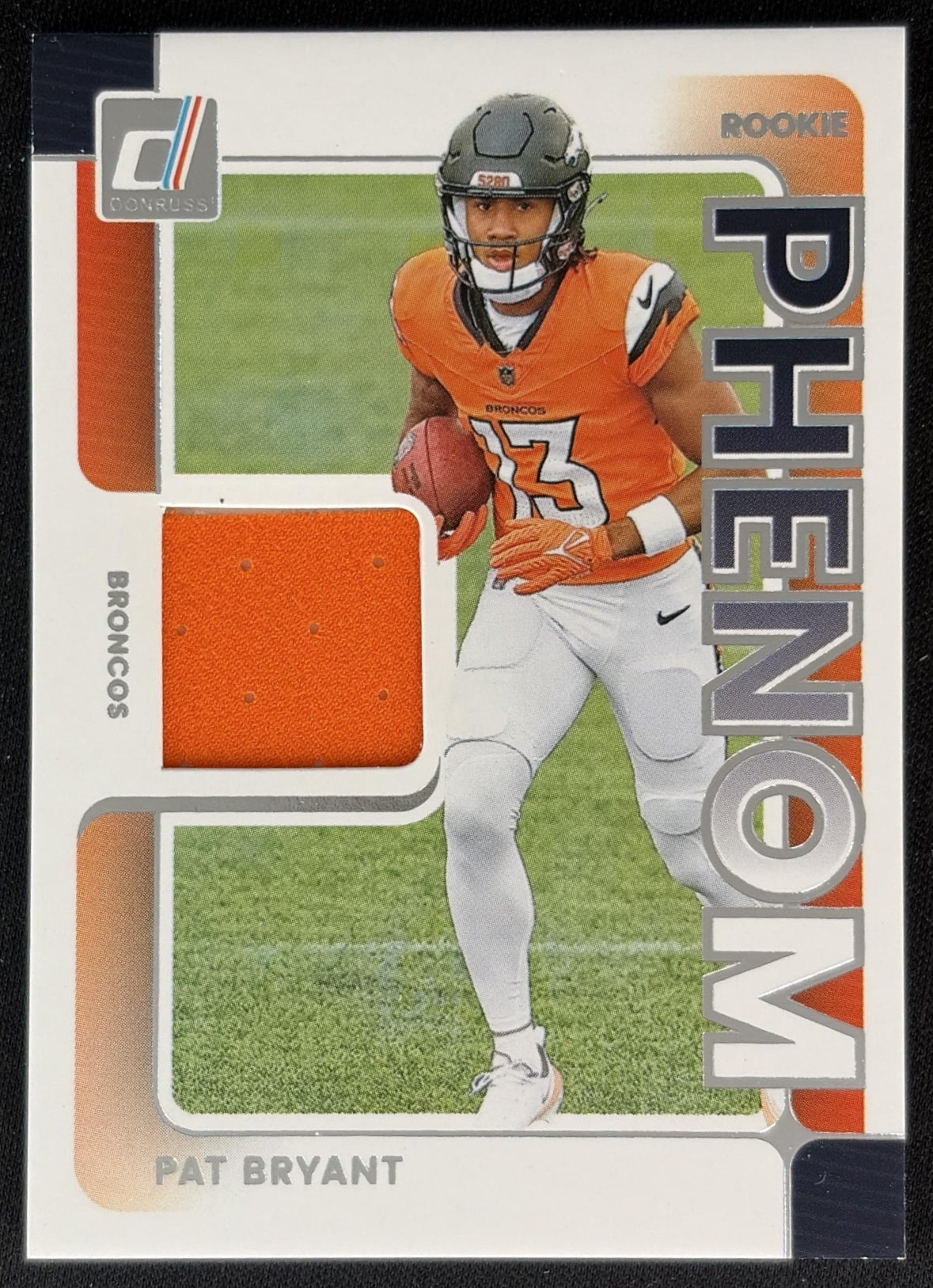 Pat Bryant 2025 Panini Donruss Rookie Phenom Jerseys Broncos front