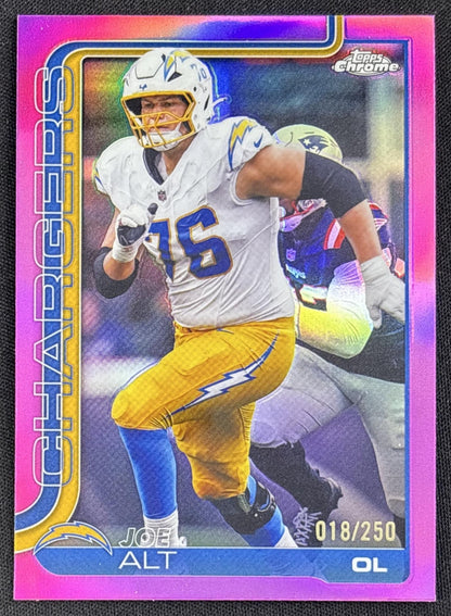 Joe Alt 2025 Topps Chrome Pink Refractor /250 Chargers