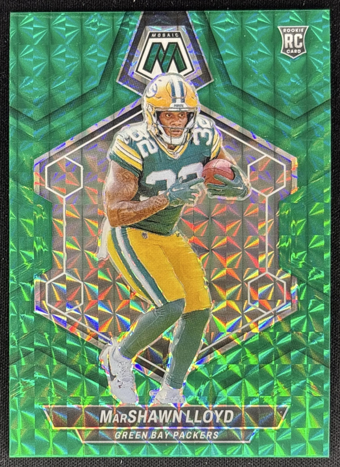 MarShawn Lloyd 2024 Panini Mosaic Green Prizm Packers Sports Trading Card