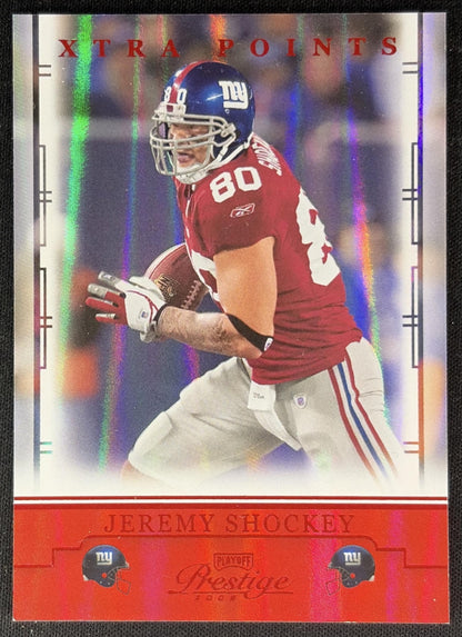 Jeremy Shockey 2008 Playoff Prestige Xtra Points Red /100 Giants front