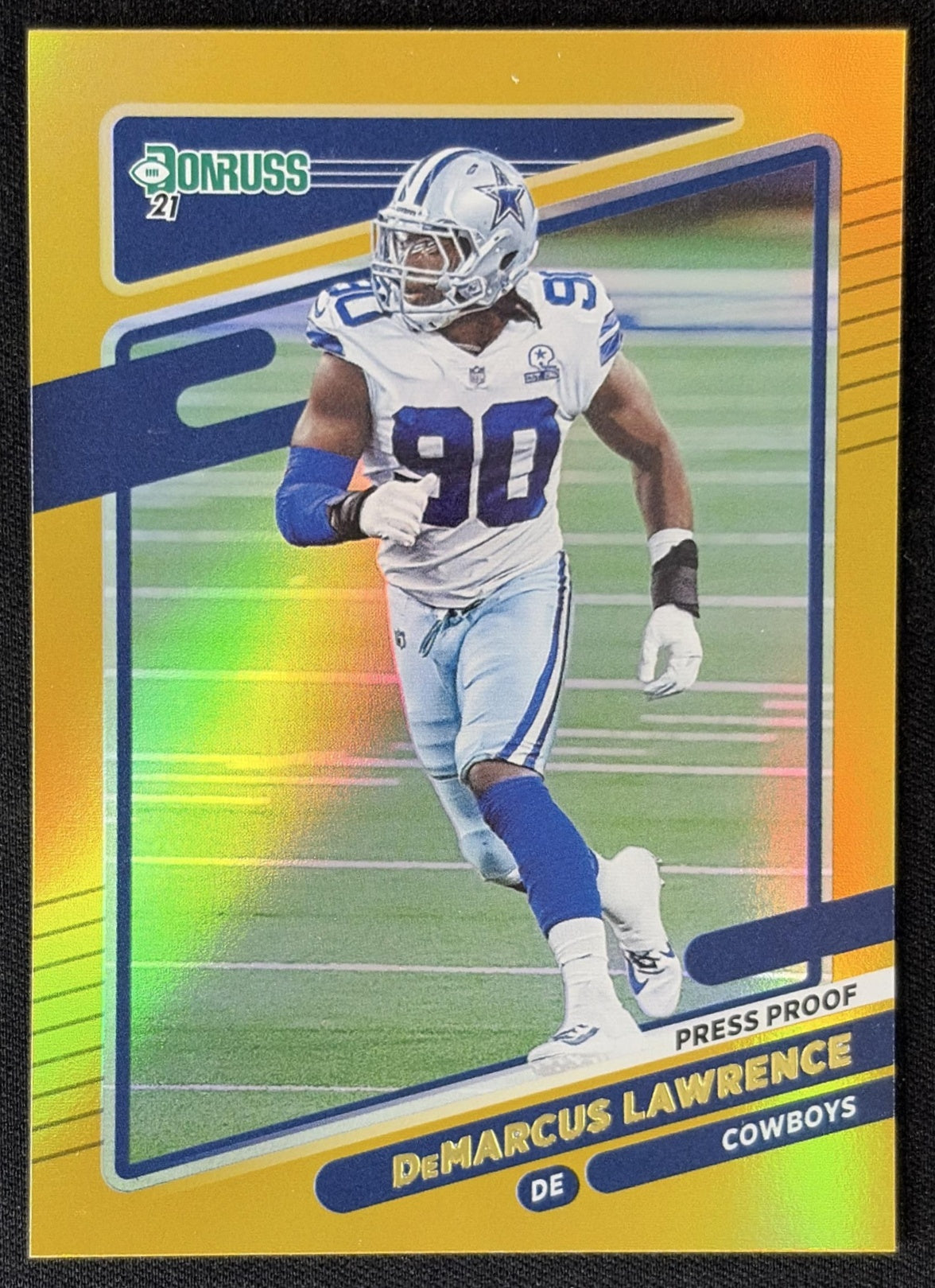 DeMarcus Lawrence 2021 Panini Donruss Press Proof Premium Cowboys - Dallas Cowboys