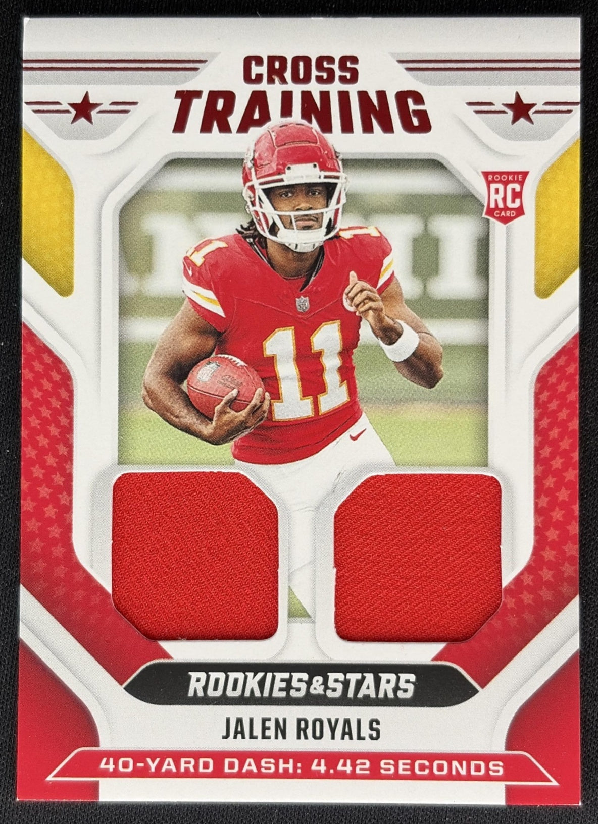 Jalen Royals 2025 Panini Rookies & Stars Cross Training Chiefs front