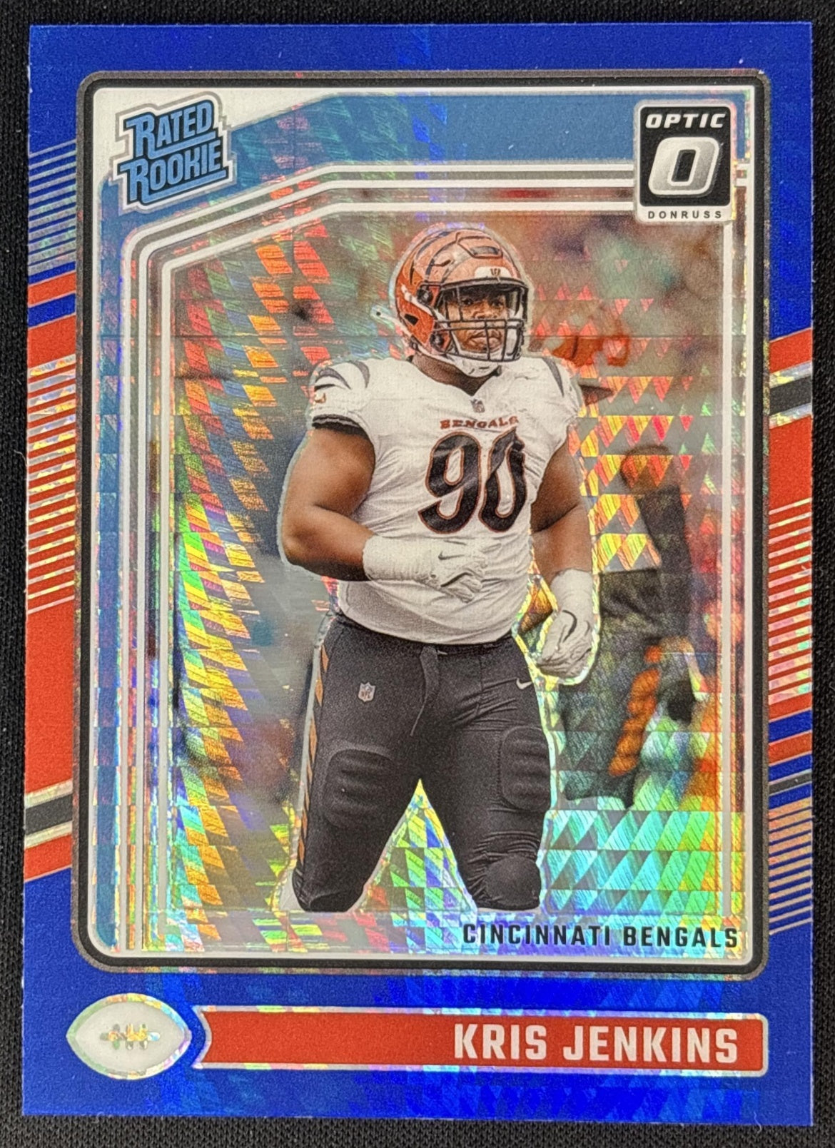 Kris Jenkins 2024 Panini Donruss Optic Blue Hyper Bengals