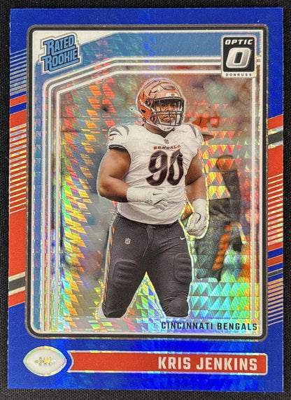 Kris Jenkins 2024 Panini Donruss Optic Blue Hyper Bengals