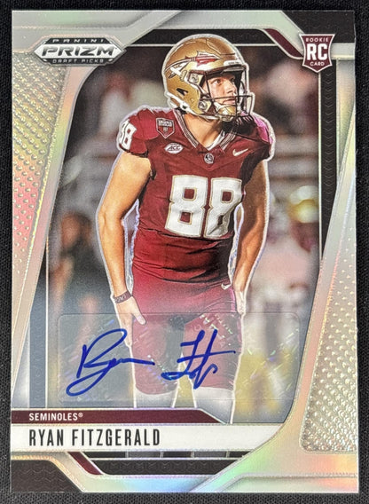 Ryan Fitzgerald 2025 Panini Prizm Draft Picks Auto Silver Seminoles Sports Trading Cards
