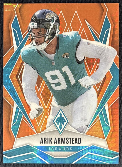 Arik Armstead 2025 Panini Phoenix Orange Hyper Prizm /99 Jaguars front