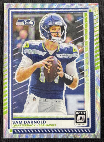 Sam Darnold 2025 Panini Donruss Optic Wave Prizm /300 Seahawks