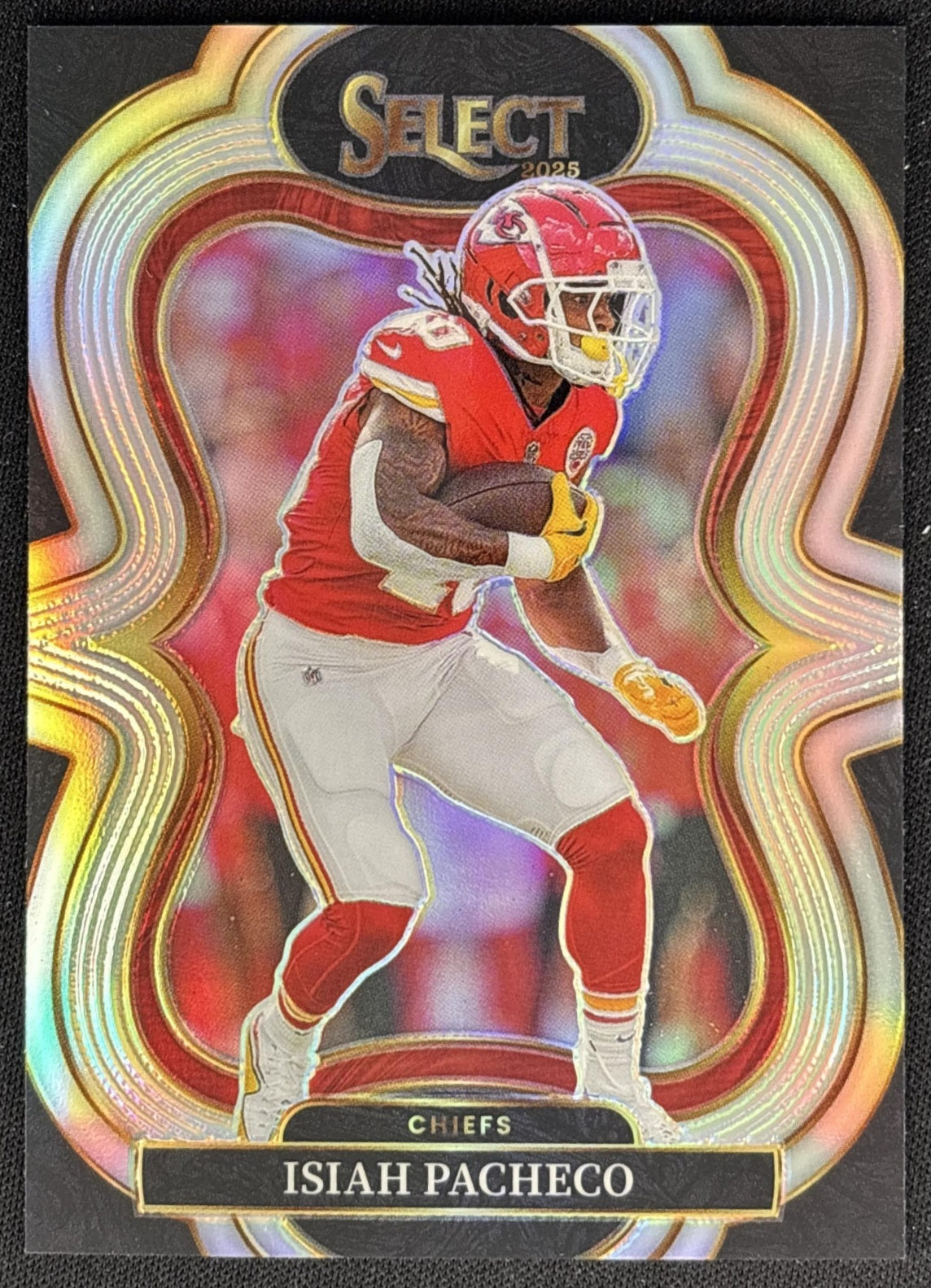 Isiah Pacheco 2025 Panini Select Suite Level Silver Prizm Chiefs front