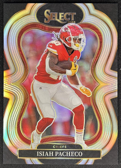 Isiah Pacheco 2025 Panini Select Suite Level Silver Prizm Chiefs front