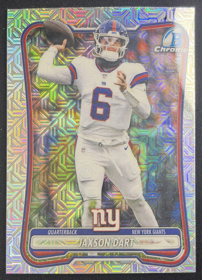 Jaxson Dart 2026 Bowman Chrome NFL Mojo Refractor Giants