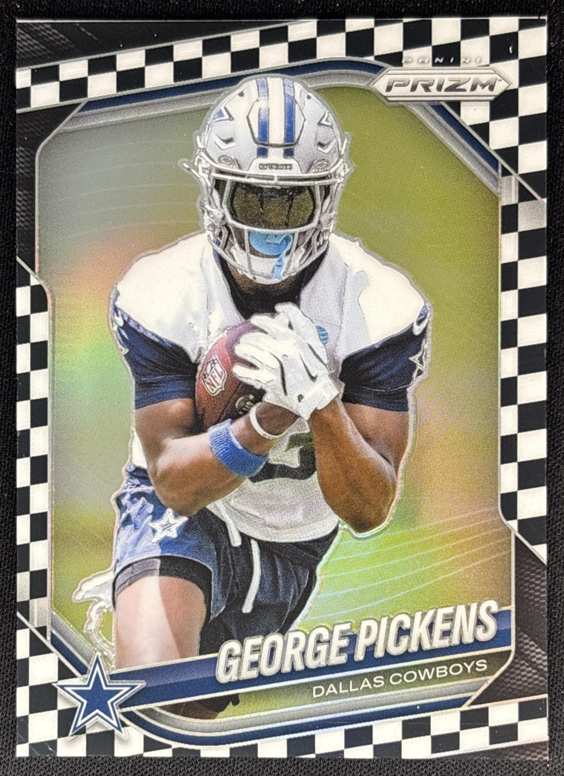 George Pickens 2025 Panini Prizm Black & White Checker Cowboys Sports Trading Cards