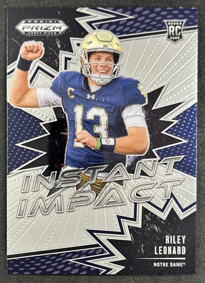 Riley Leonard 2025 Panini Prizm Draft Picks Instant Impact Fighting Irish Colts