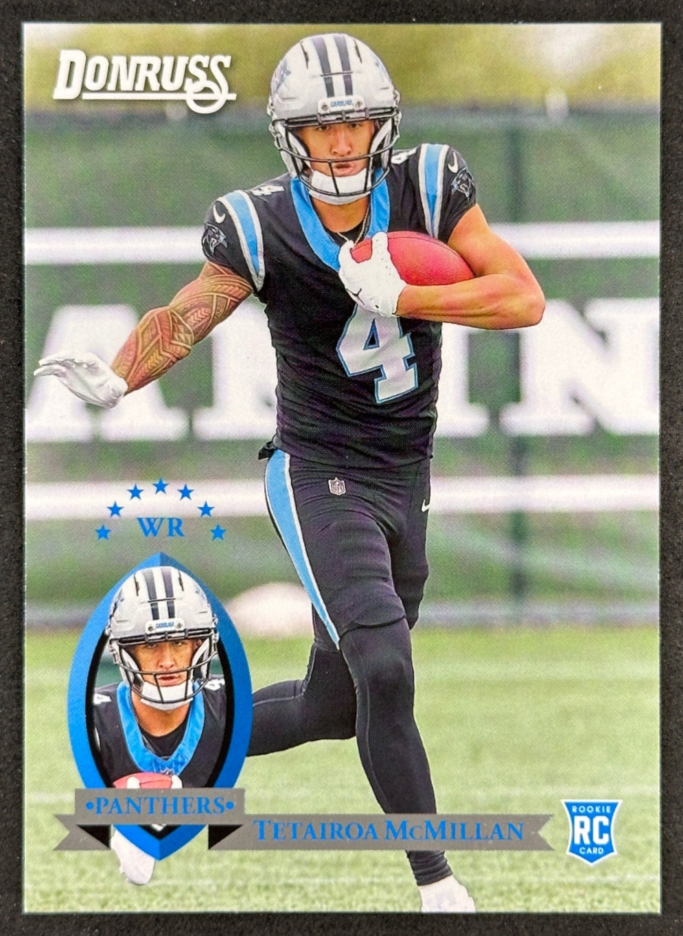 Tetairoa McMillan 2025 Donruss Retro 1995 Panthers Sports Trading Card