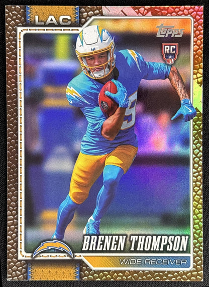 Brenen Thompson 2026 Topps Football Leather Foil Chargers