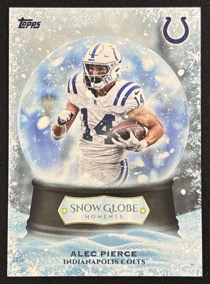 Alec Pierce 2026 Topps Holiday Snow Globe Moments Colts