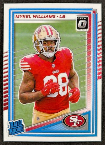 Mykel Williams 2025 Donruss Optic Rated Rookie 49ers Sports Trading Card