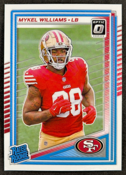 Mykel Williams 2025 Donruss Optic Rated Rookie 49ers Sports Trading Card