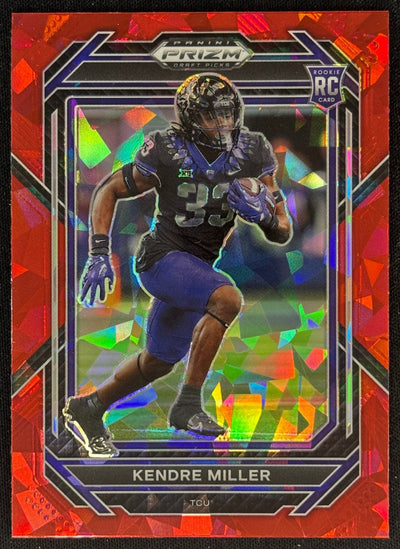 Kendre Miller 2023 Panini Prizm Draft Picks Prizms Red Ice Horned Frogs Saints Sports Trading Cards