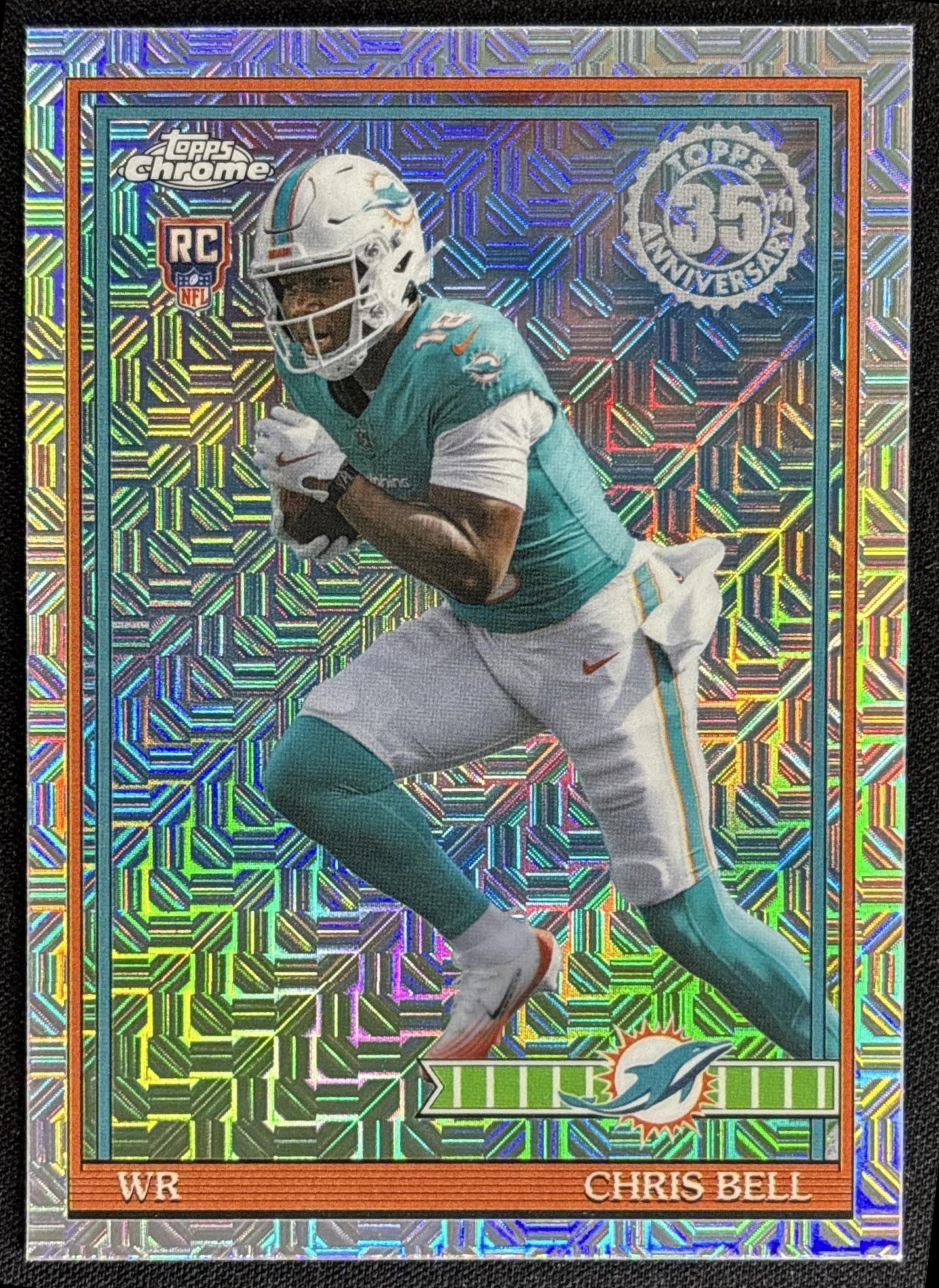 Chris Bell 2026 Topps 1991 Chrome Rookie Mojo Refractor Dolphins