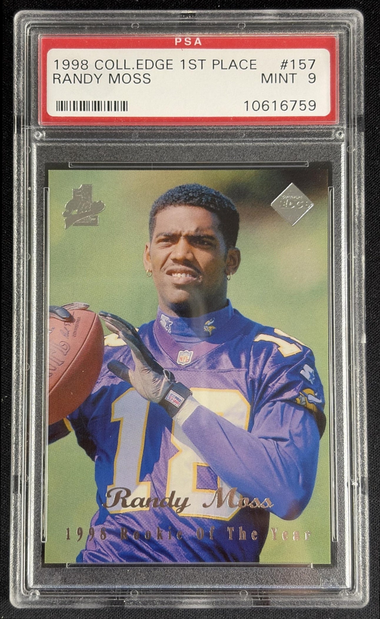 Randy Moss 1998 Collector's Edge First Place Record Setters PSA 9 Vikings 10616759