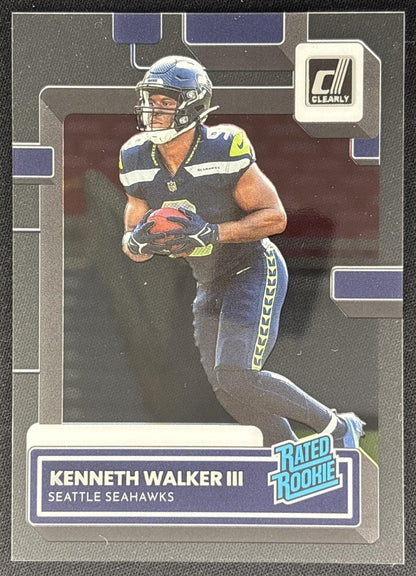 Kenneth Walker III 2022 Panini Clearly Donruss The Rookies Seahawks