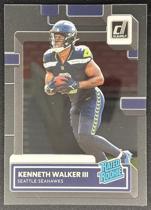 Kenneth Walker III 2022 Panini Clearly Donruss The Rookies Seahawks