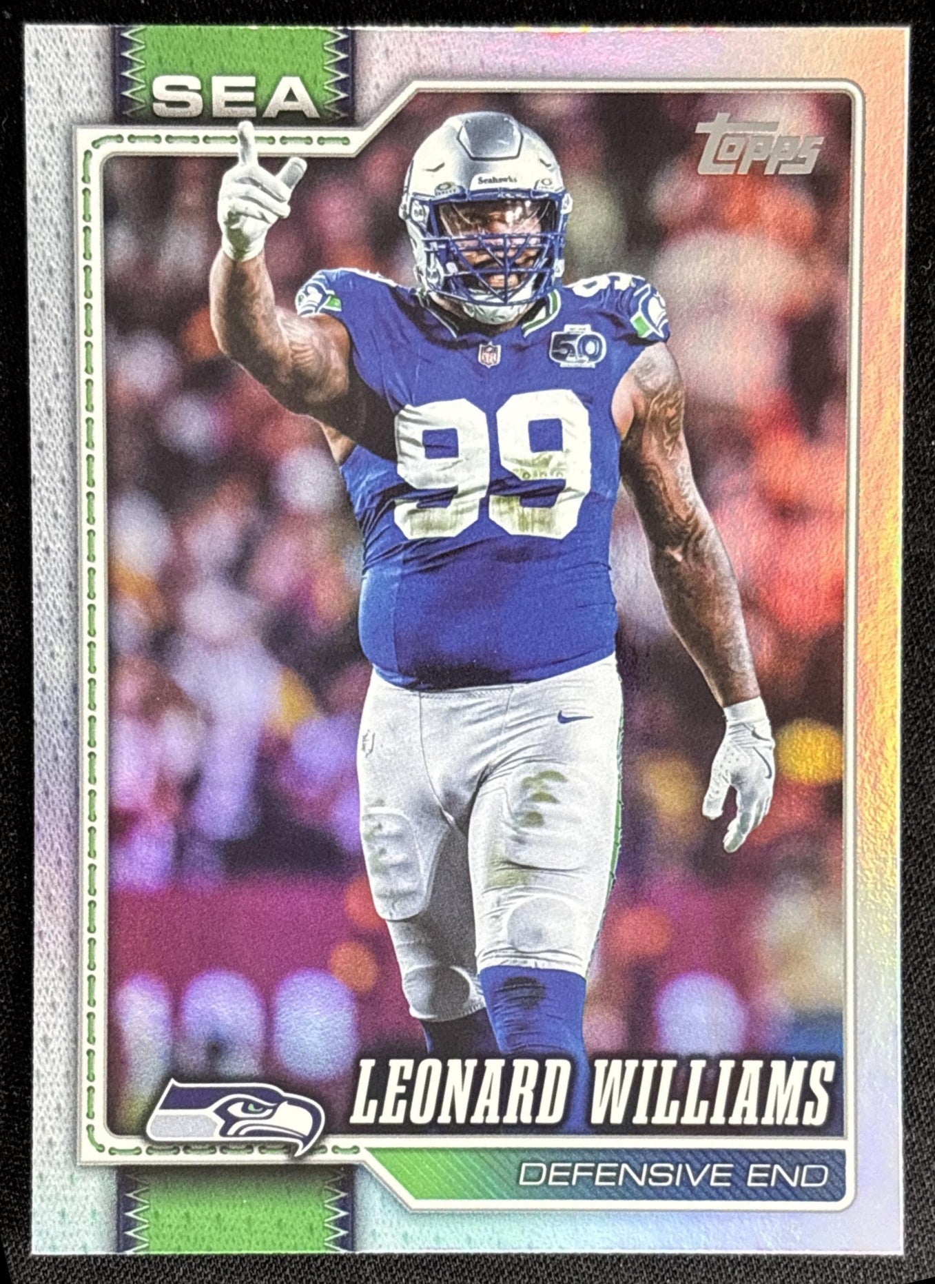 Leonard Williams 2026 Topps Rainbow Foil Seahawks