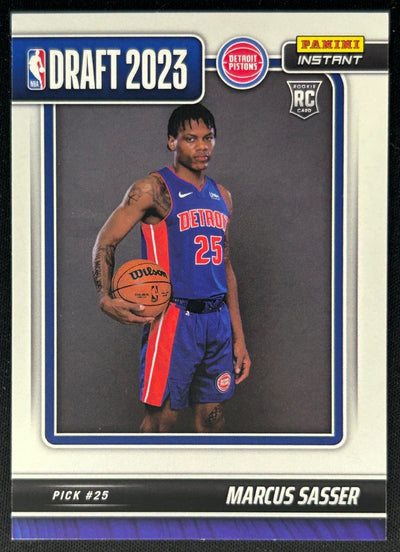 Marcus Sasser 2023 Panini Instant NBA Draft Night Pistons Sports Trading Cards