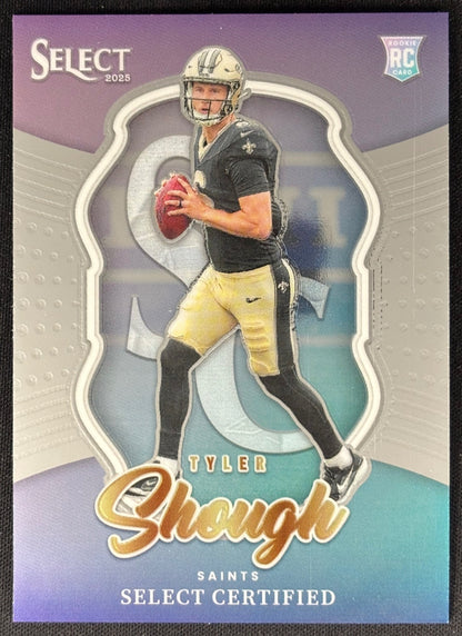 Tyler Shough 2025 Select Certified Rookies Saints Sports Trading Card