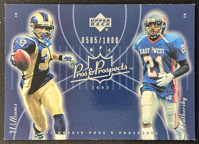 Andrew Pinnock Duce Staley 2003 Upper Deck Pros & Prospects /1800 Rams Sports Trading Cards