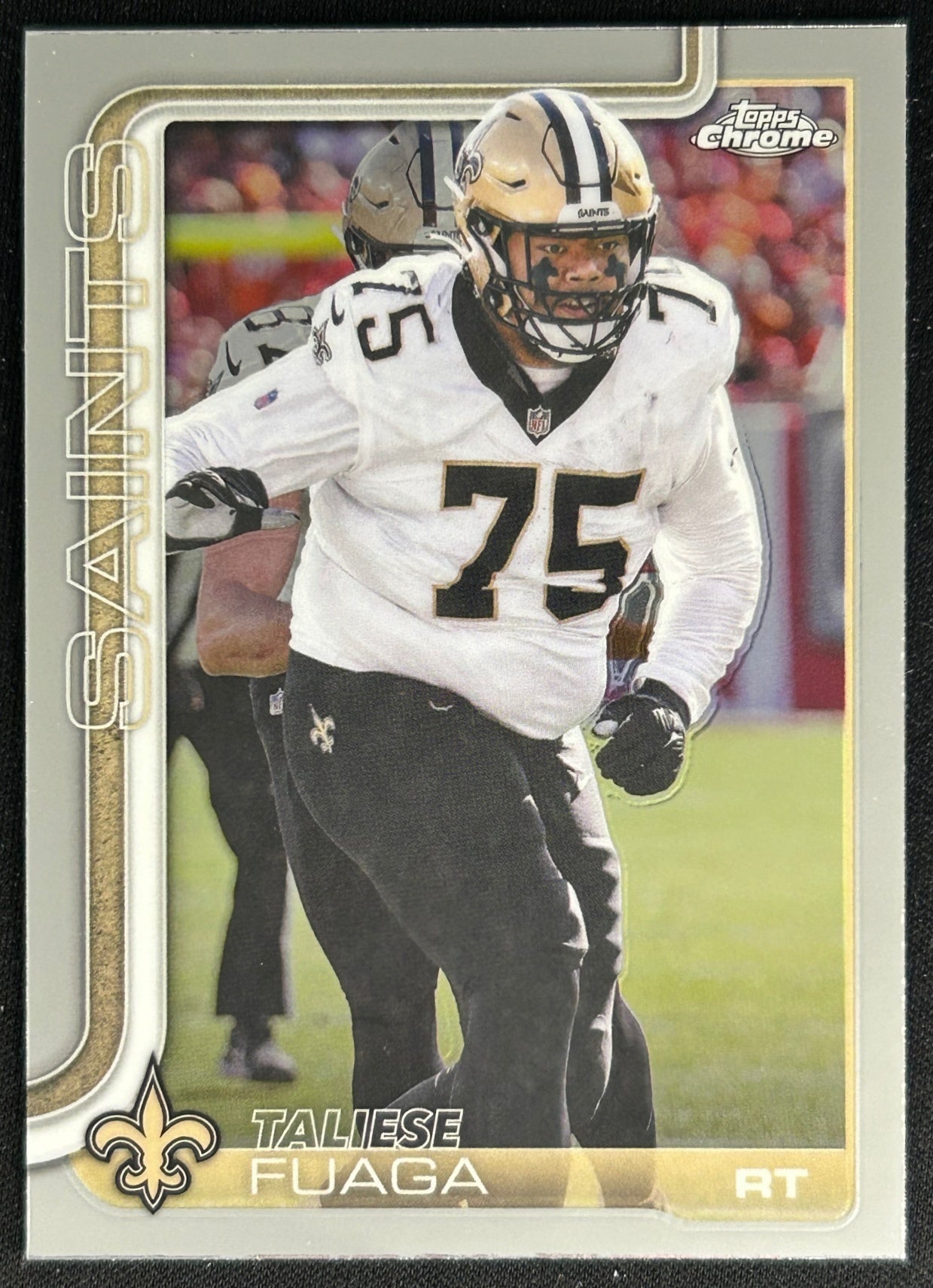 Taliese Fuaga 2025 Topps Chrome Saints Sports Trading Cards