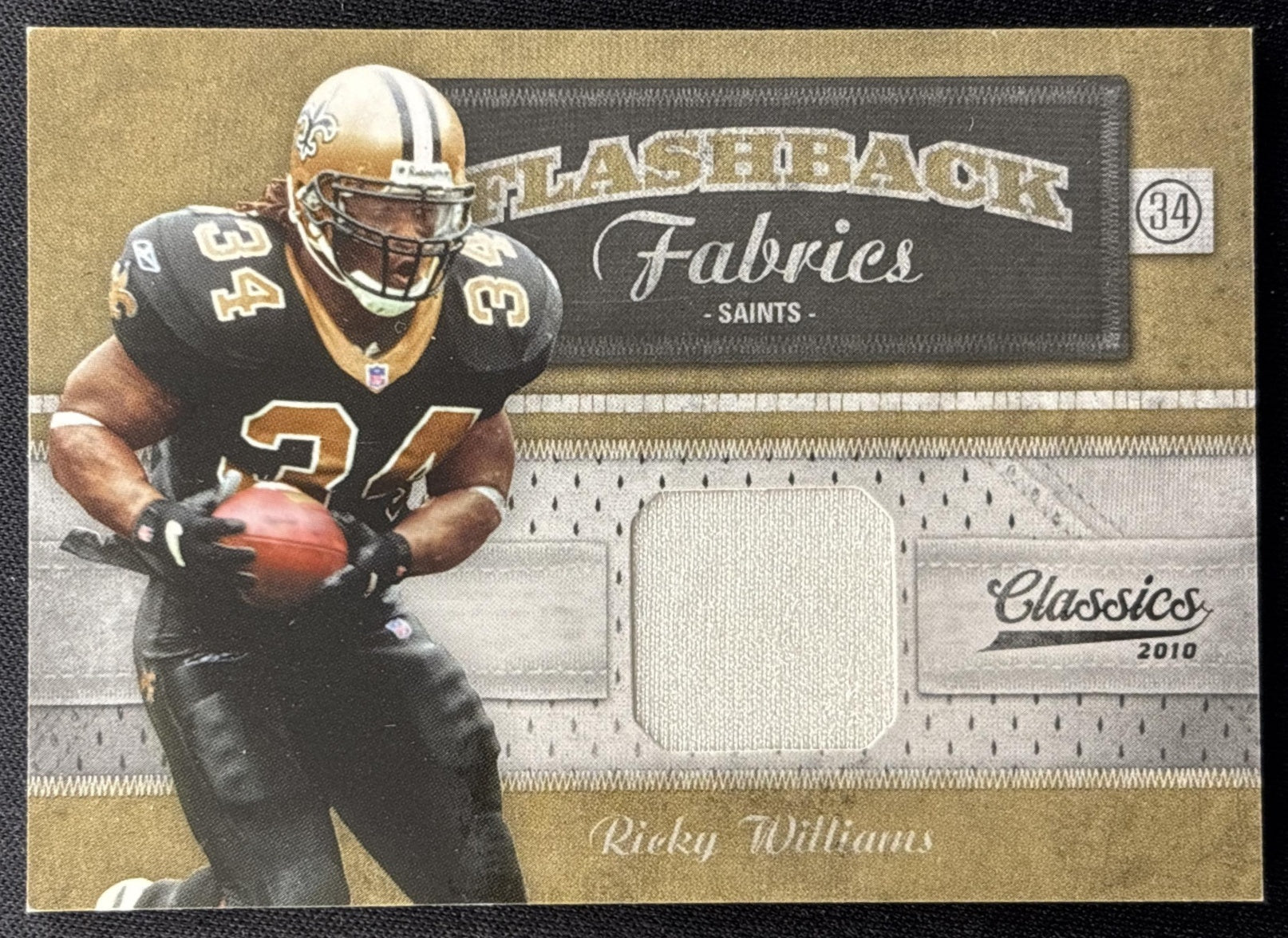 Ricky Williams 2010 Panini Classics Flashback Fabrics Jerseys /500 Saints
