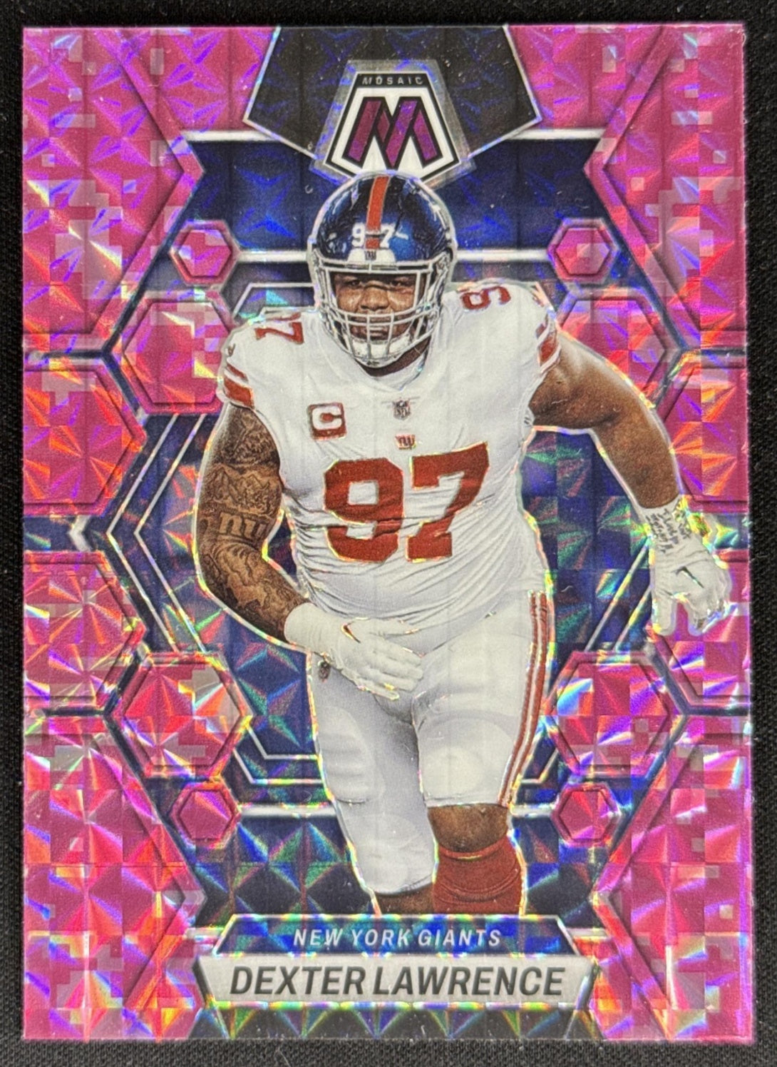Dexter Lawrence 2023 Panini Mosaic Camo Pink Mosaic Giants Default Title Sports Trading Card