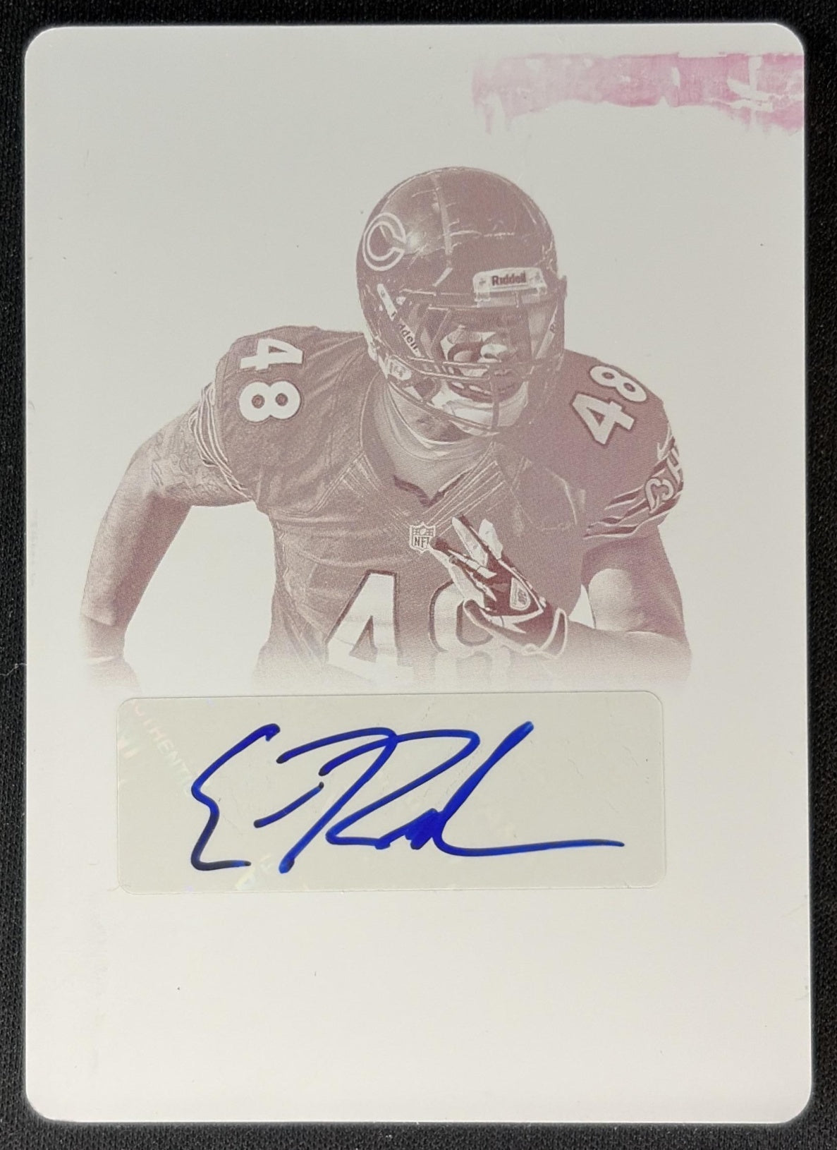 Evan Rodriguez 2012 Panini National Treasures Printing Plates Magenta 1/1 Bears front