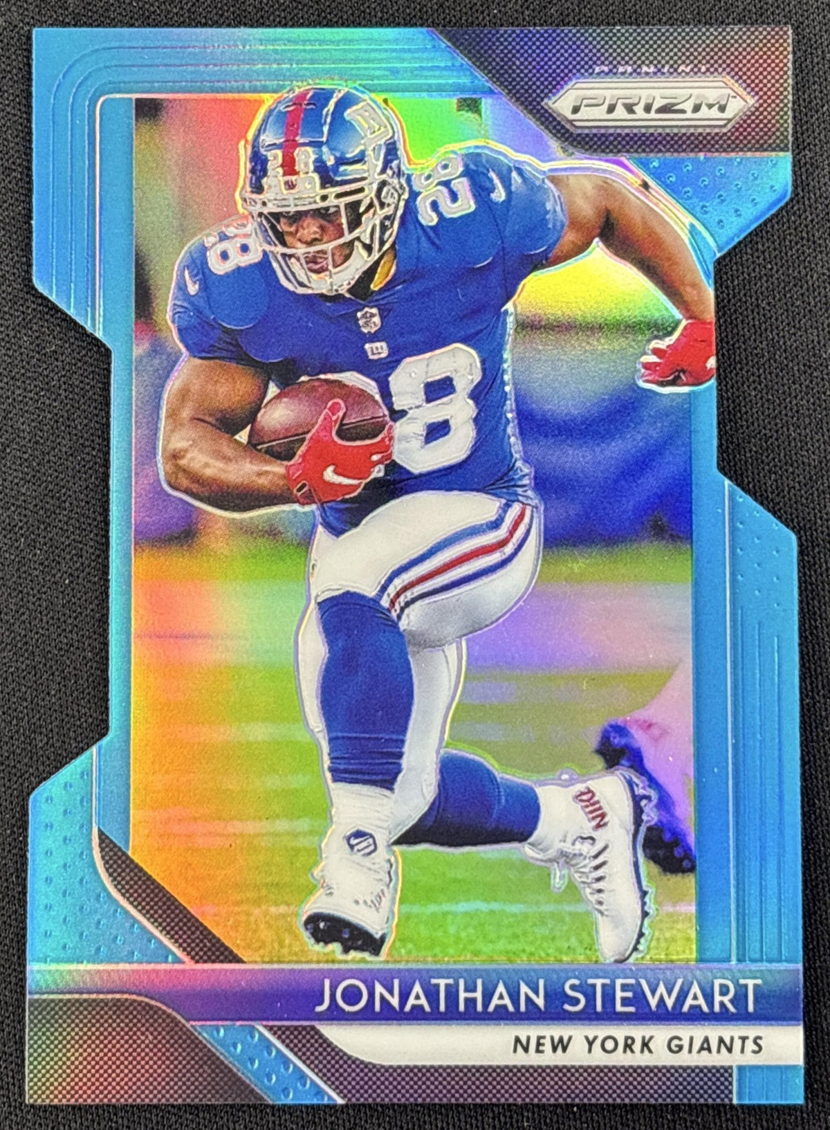 Jonathan Stewart 2018 Panini Prizm Light Blue Die Cut /199 Giants