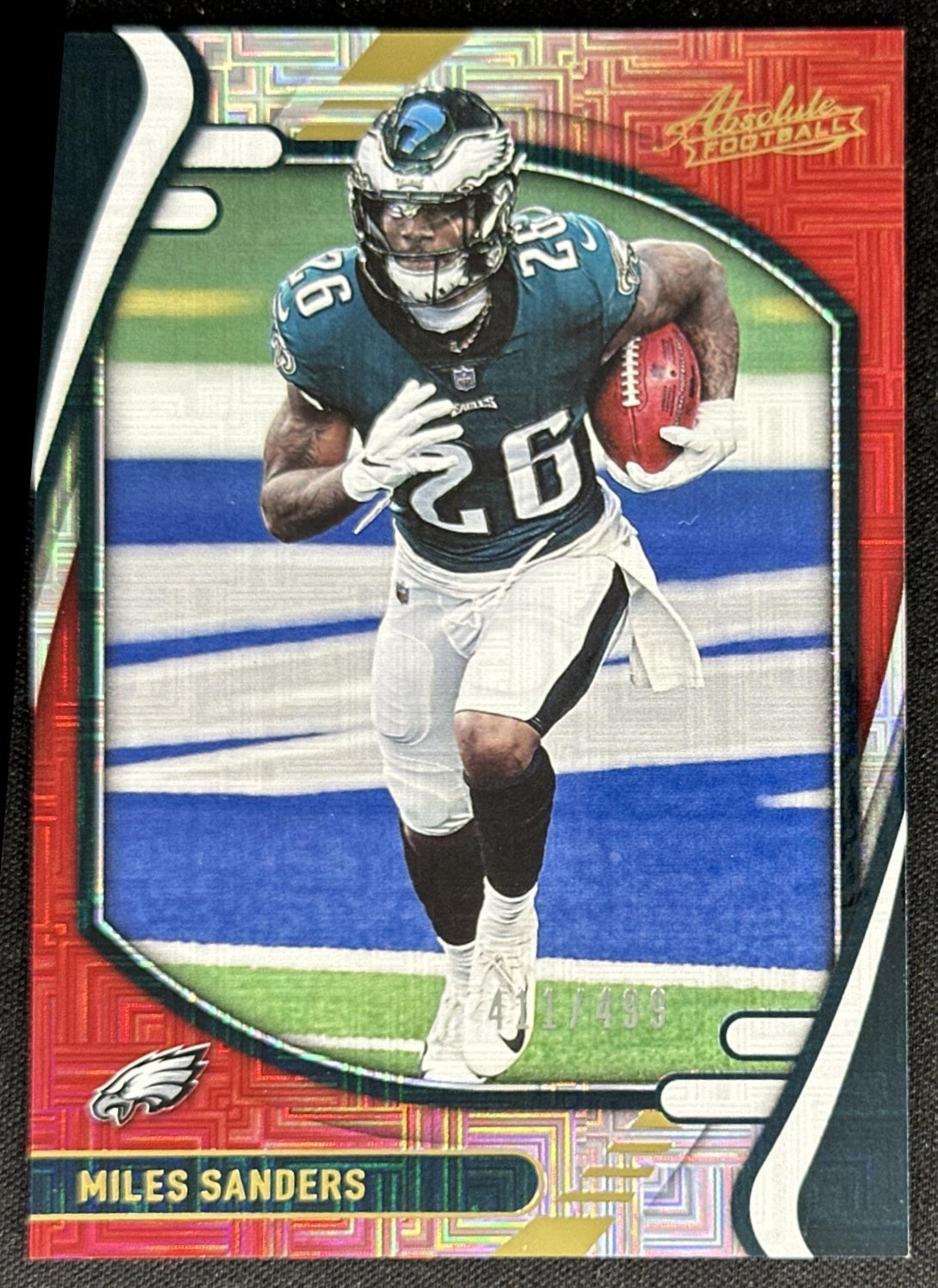 Miles Sanders 2021 Panini Absolute Red Squares /499 Eagles