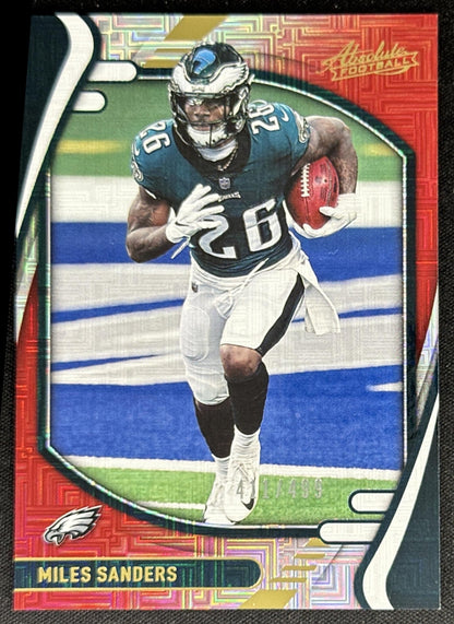 Miles Sanders 2021 Panini Absolute Red Squares /499 Eagles
