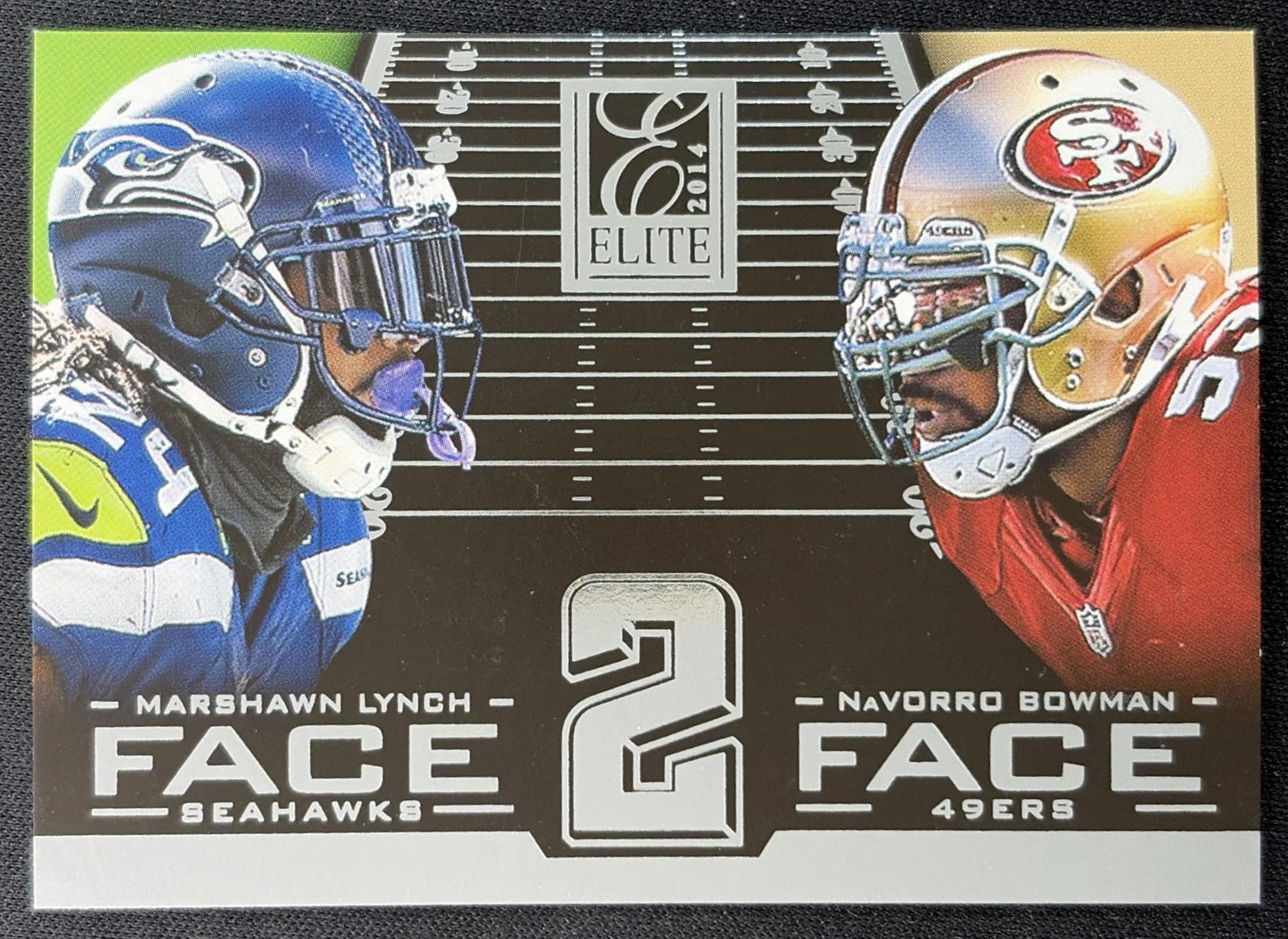 Marshawn Lynch Navorro Bowman 2014 Panini Elite Face 2 Silver - Front